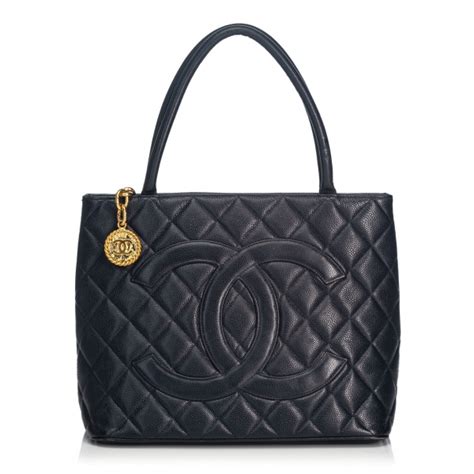 vintage chanel classic medallion caviar skin tote bag|CHANEL Pre.